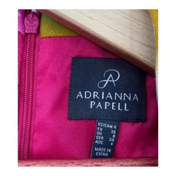 Adrianna Papell Multicolor Sleeveless Bodycon Sheath Mini Dress Size 4 - Picture 6 of 7